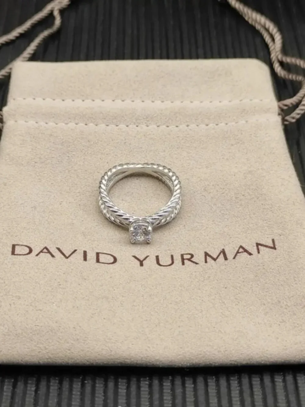 David Yurman interlocking diamond ring